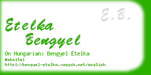 etelka bengyel business card